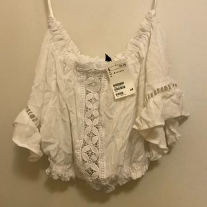 Brand new white crop top